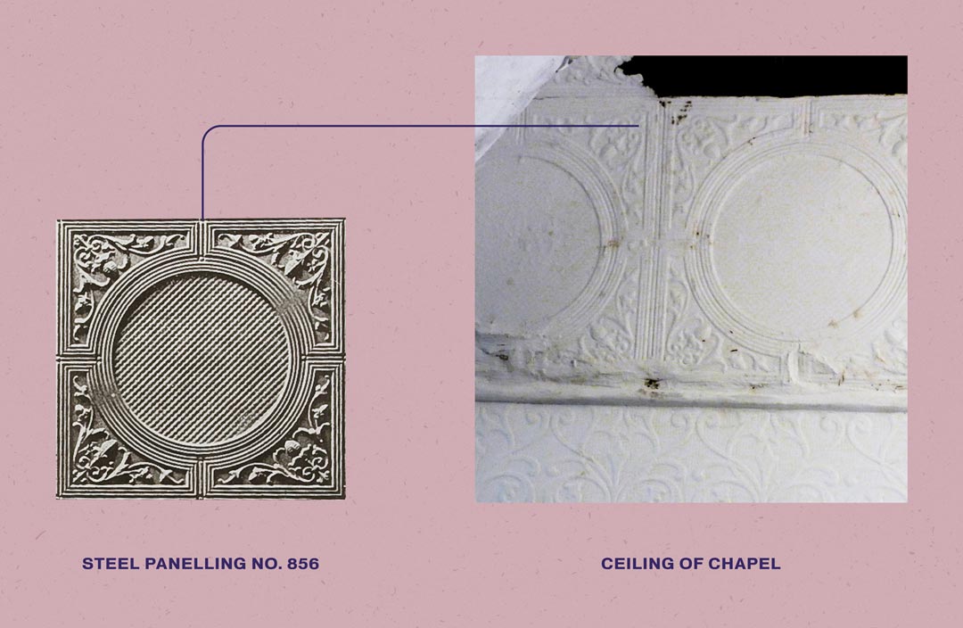 Fig 1. Ceiling of chapel